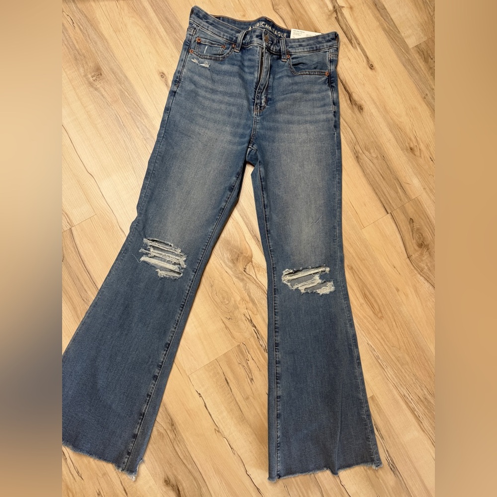 NWT American Eagle Super High-Rise Flare Size 10
